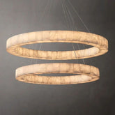 Phoebe 2-Tier Round Calcite Chandelier 60"