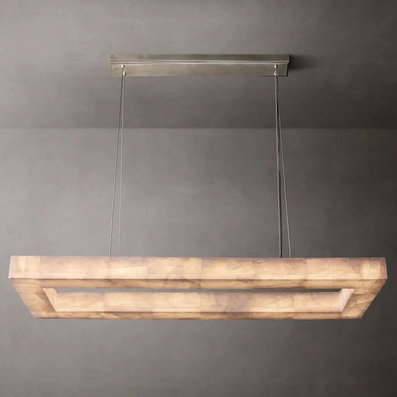 Phoebe Rectangular Calcite Chandelier 54"