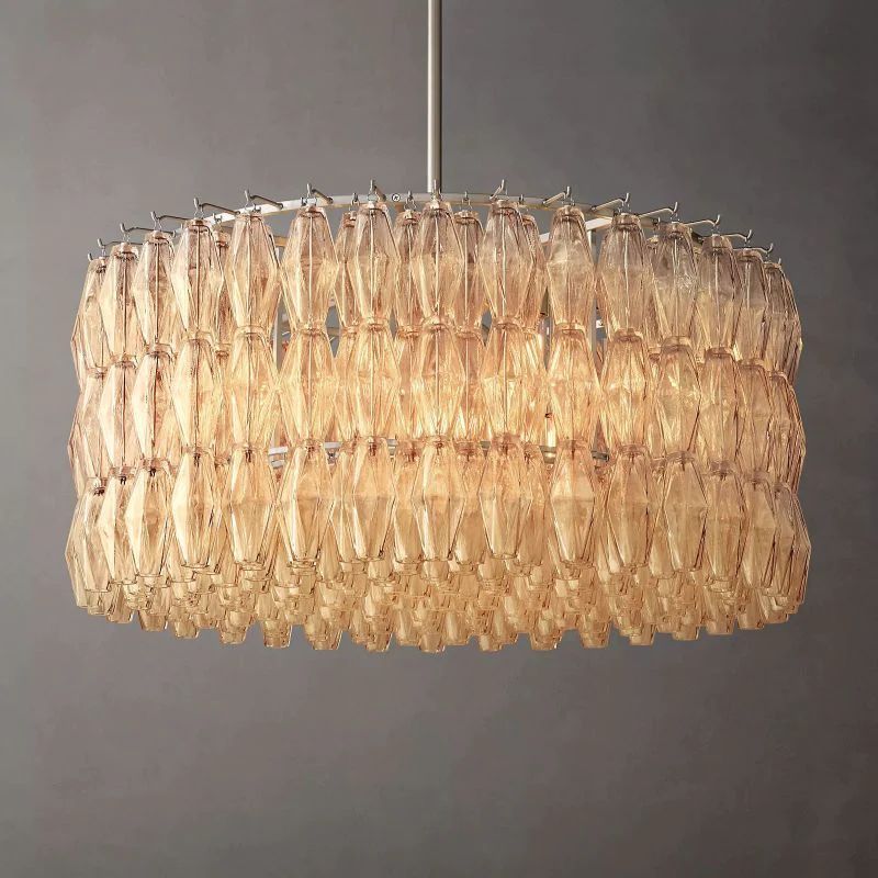 Chara Clear Glass Round Chandelier 37"