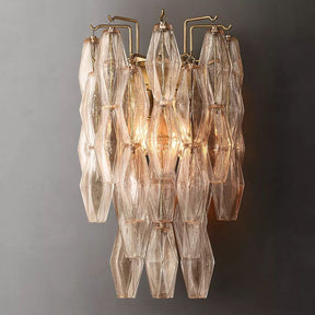 Chara Clear Glass Short Wall Sconce