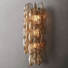 Chara Smoke Glass Grand Wall Sconce