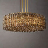 Chara Smoke Glass Round Chandelier 62"