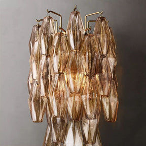 Chara Smoke Glass Short Wall Sconce