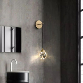 Dazzle Faceted Crystal Prisms Wall Sconce (Cord)