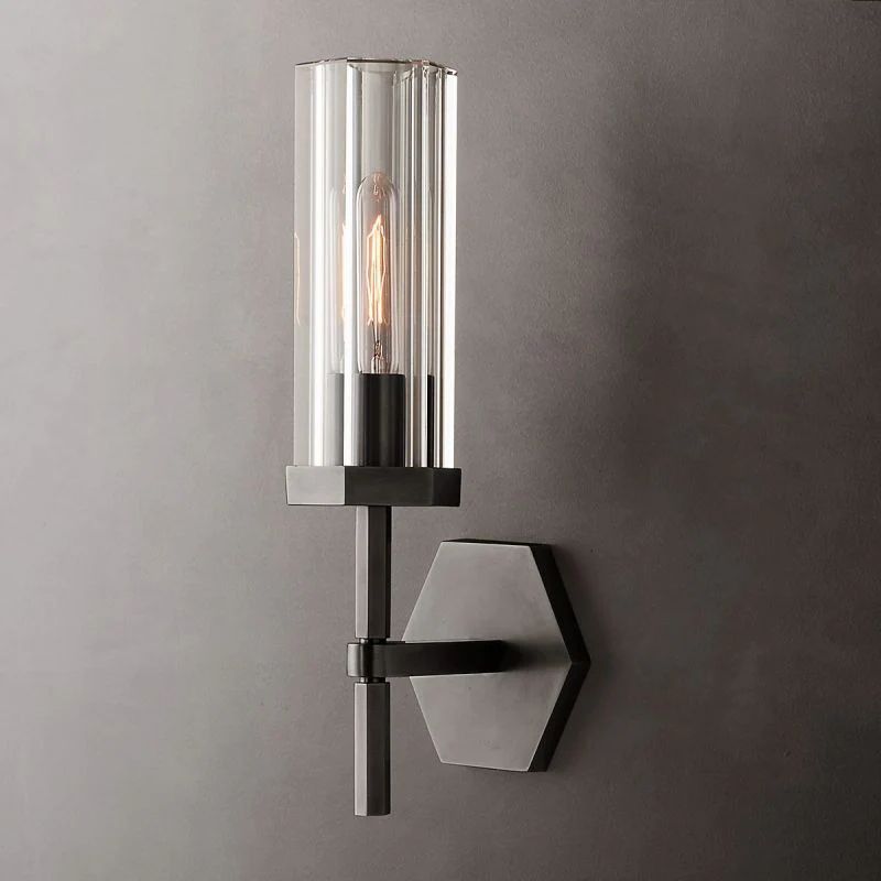 Liam Hexagonal Short Wall Sconce