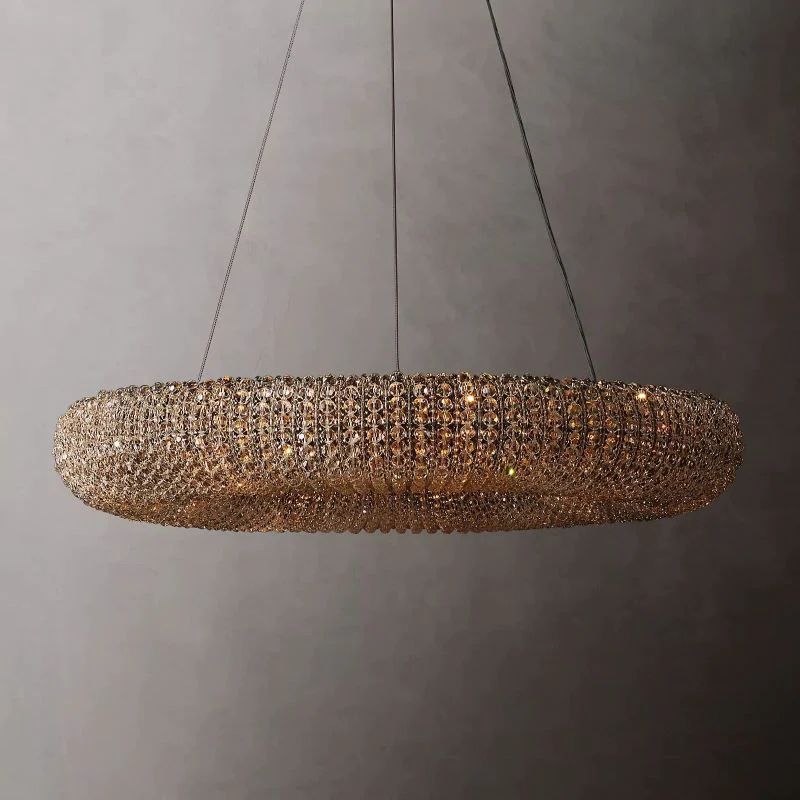 Halo Crystal Round LED Chandelier 32"