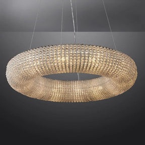 Halo Crystal Round LED Chandelier 41"