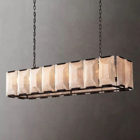 Huxley Calcite Rectangular Chandelier 54"