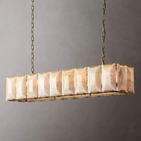 Huxley Calcite Rectangular Chandelier 62"