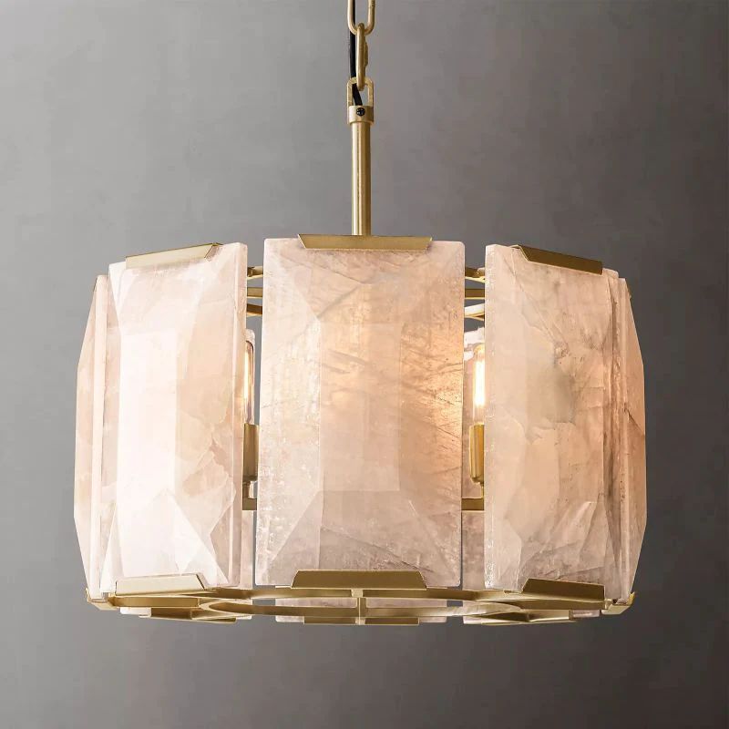 Huxley Calcite Round Chandelier 19"