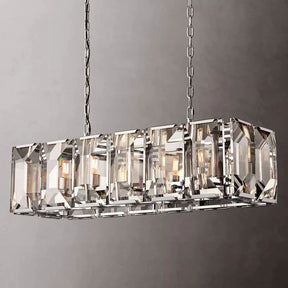 Huxley Crystal  Rectangular Chandelier 42"