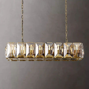 Huxley Crystal Rectangular Chandelier 54"