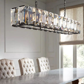 Huxley Crystal Rectangular Chandelier 74"