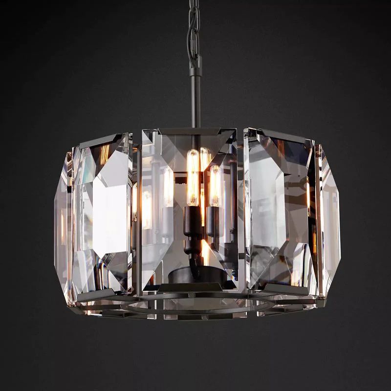 Huxley Crystal Round Chandelier 19"