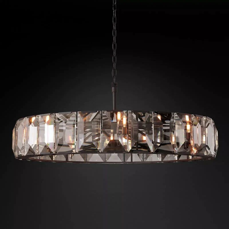 Huxley Crystal Round Chandelier 60"