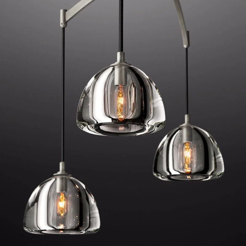 Modern Glass Pendant Light for Living Rooms and Kitchen Islands 54" | LuminexHome