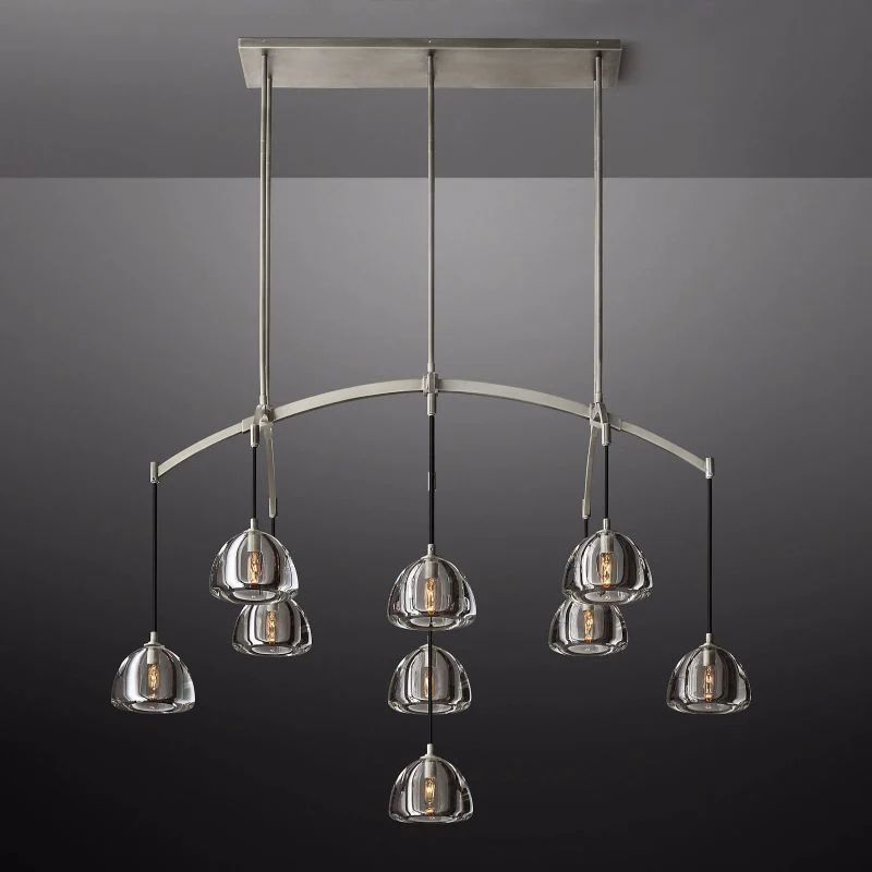 Modern Glass Pendant Light for Living Rooms and Kitchen Islands 54" | LuminexHome