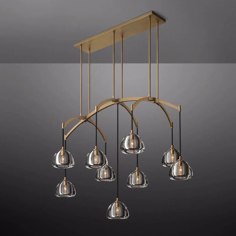 Modern Glass Pendant Light for Living Rooms and Kitchen Islands 54" | LuminexHome