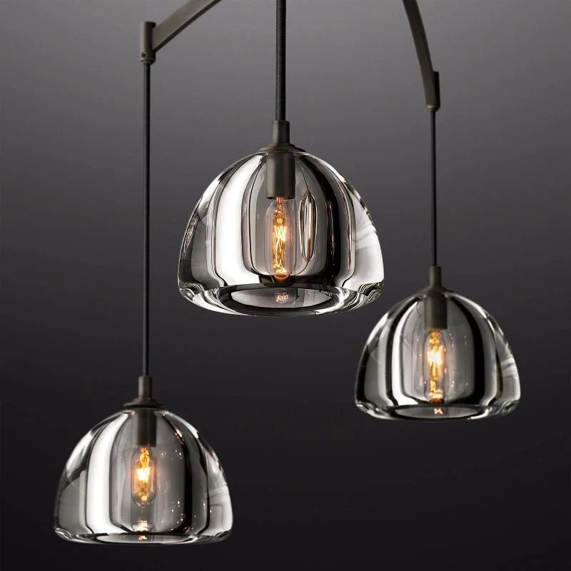 Modern Glass Pendant Light for Living Rooms and Kitchen Islands 54" | LuminexHome