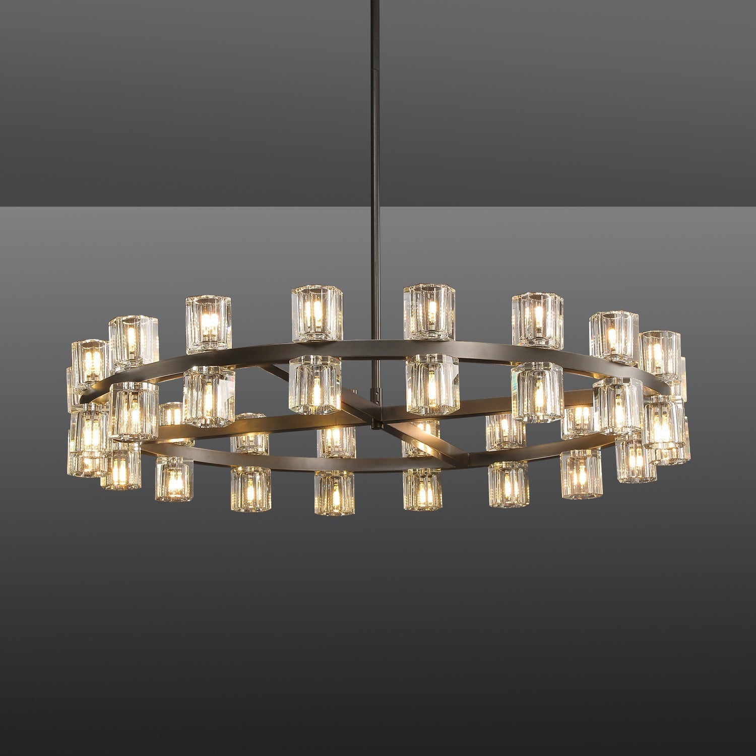 Akio Wine-Glass Round Chandelier 36"