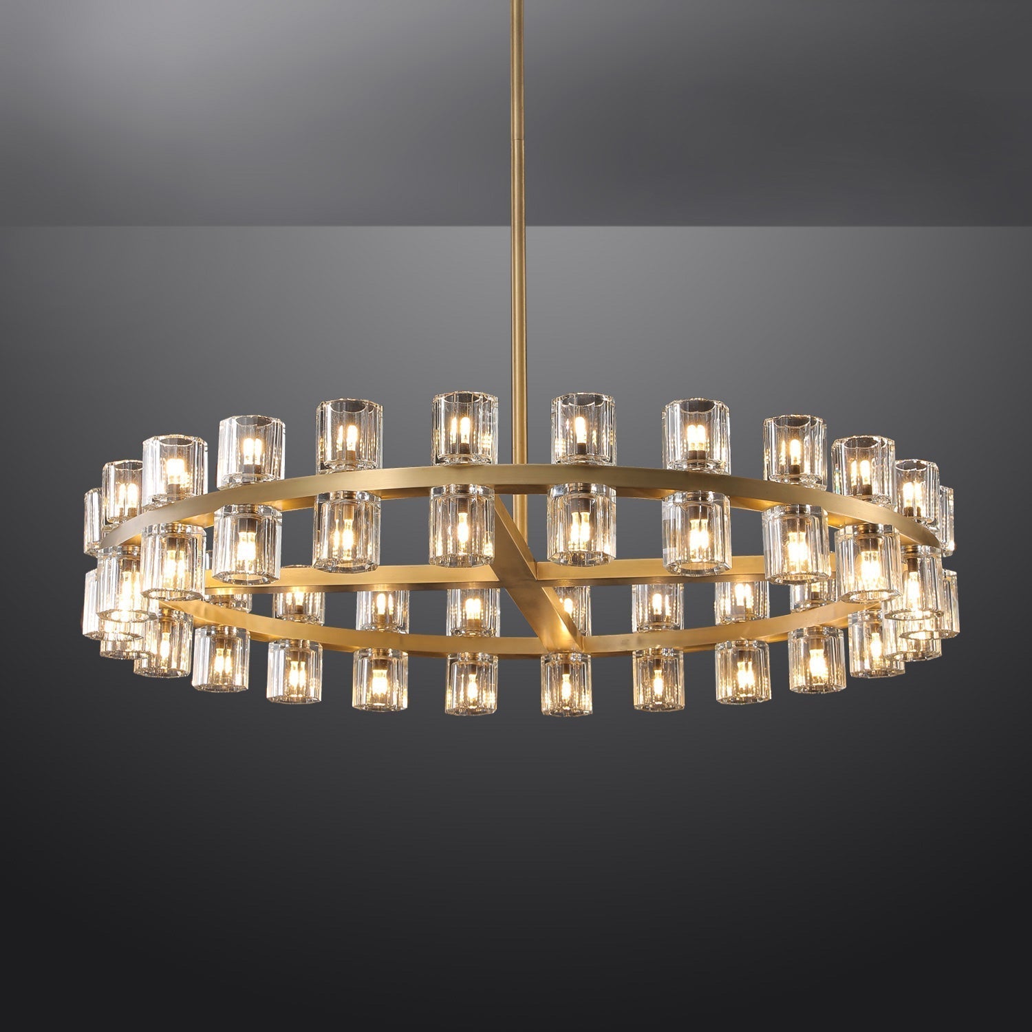 Akio Wine-Glass Round Chandelier 48"