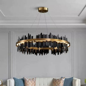 Kieran Modern Sculpture Round Chandelier