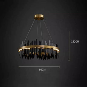 Kieran Modern Sculpture Round Chandelier