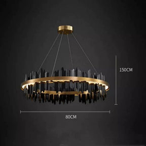 Kieran Modern Sculpture Round Chandelier