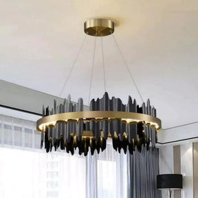 Kieran Modern Sculpture Round Chandelier