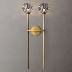 Cristal Clear Glass Double Grand Wall Sconce