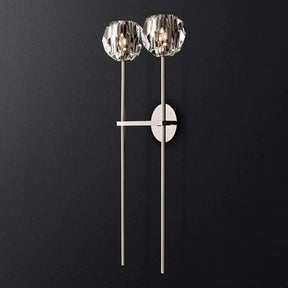 Cristal Clear Glass Double Grand Wall Sconce