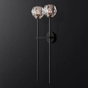 Cristal Clear Glass Double Grand Wall Sconce