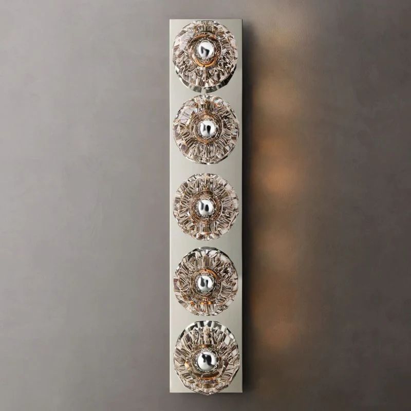 Cristal Clear Glass Double Grand Wall Sconce Clear Glass Linear Grand Wall Sconce