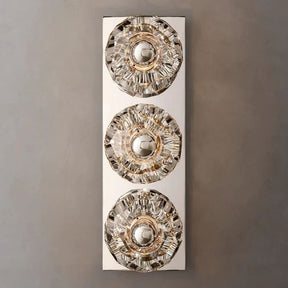 Cristal  Clear Glass Linear Short Wall Sconce