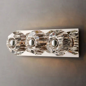 Cristal  Clear Glass Linear Short Wall Sconce