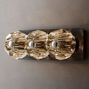 Cristal  Clear Glass Linear Short Wall Sconce