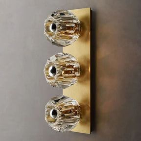 Cristal  Clear Glass Linear Short Wall Sconce