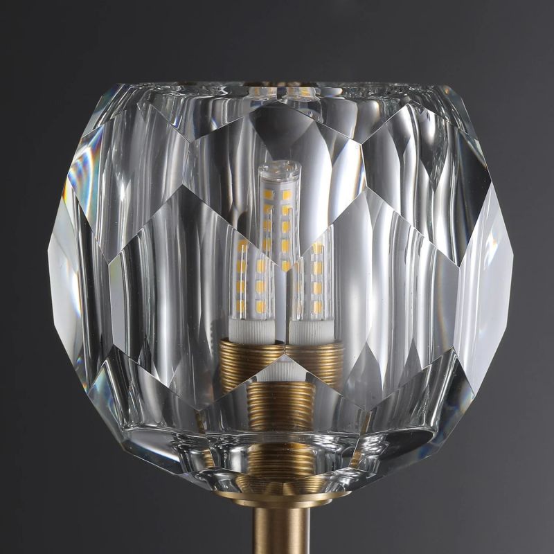 Cristal Clear Glass Short Wall Sconce