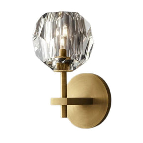 Cristal Clear Glass Short Wall Sconce