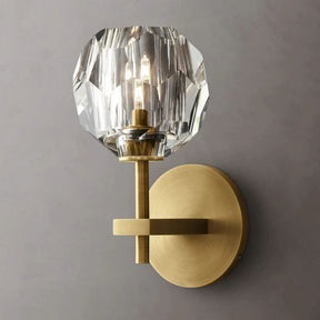 Cristal Clear Glass Short Wall Sconce