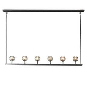 Cristal Glass Linear Chandelier 60"