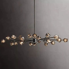 Cristal Glass Oval Chandelier 72"