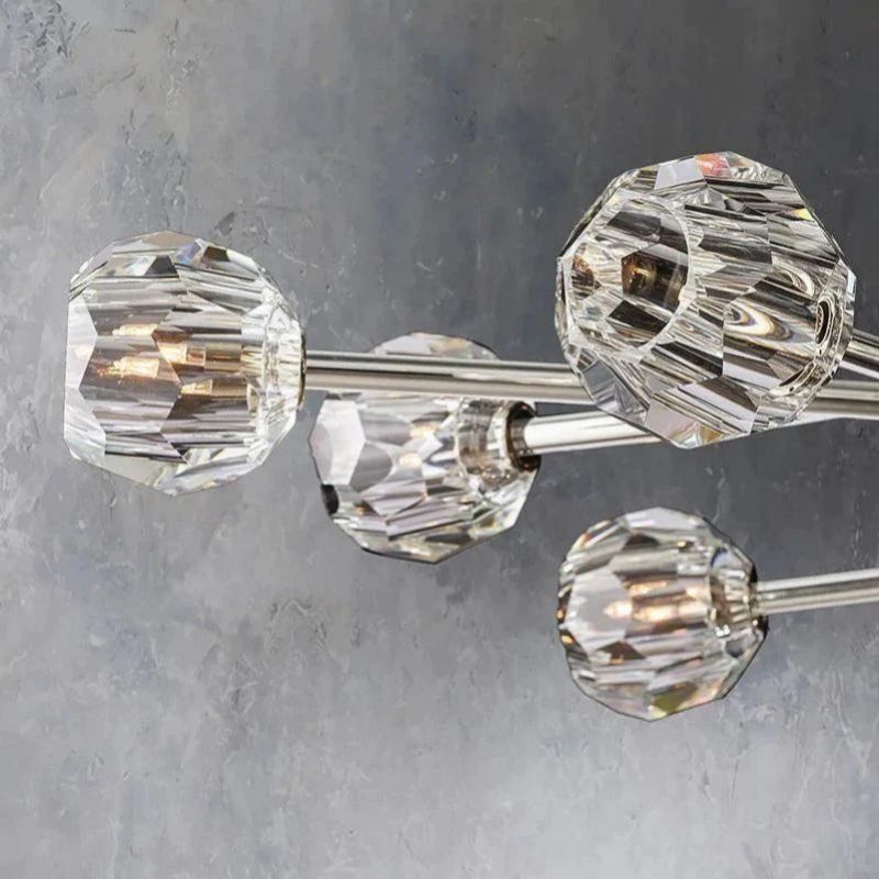 Cristal Glass Oval Chandelier 72"