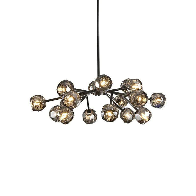 Cristal Glass Round Chandelier 36"