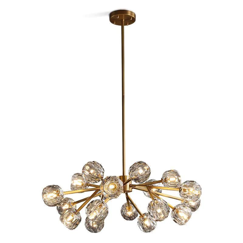 Cristal Glass Round Chandelier 36"