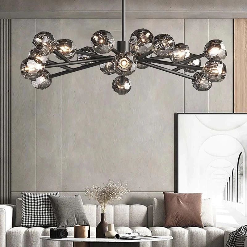 Modern Crystal Pendant Light for Living Rooms 48" | LuminexHome