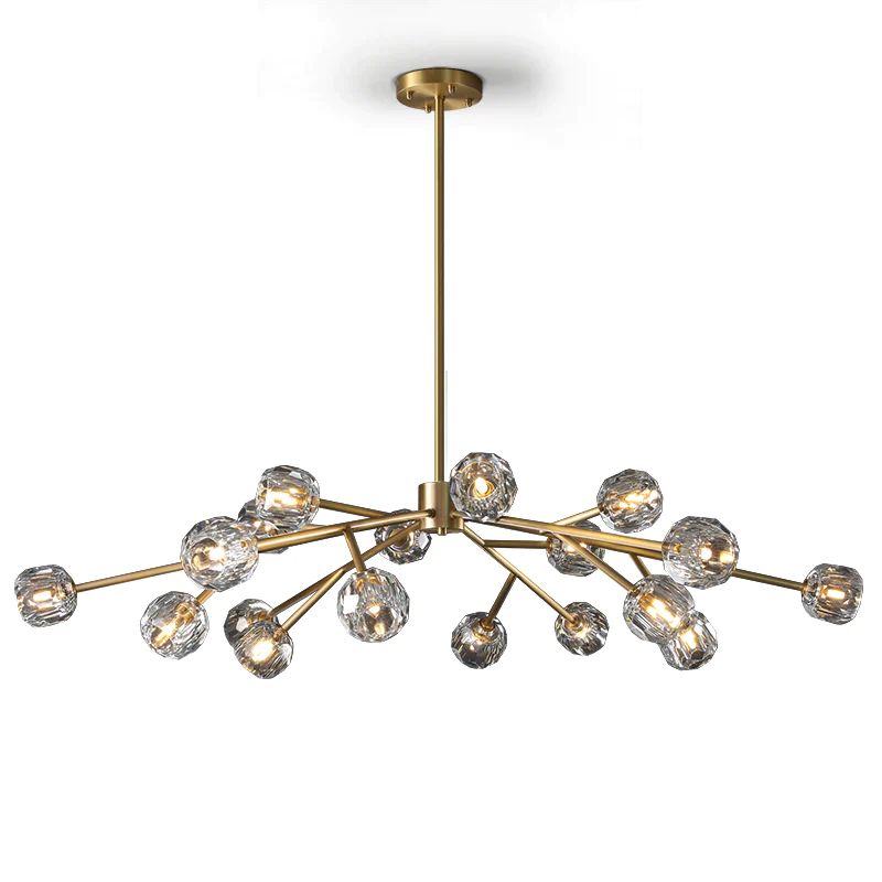 Cristal Glass Round Chandelier 60"