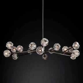 Cristal Glass Round Chandelier 60"