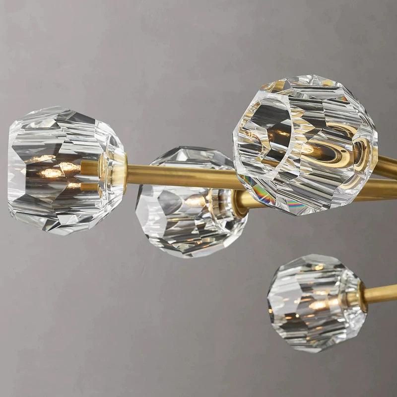 Cristal Glass Round Chandelier 72"