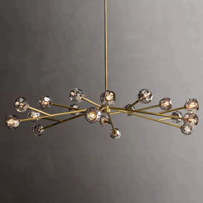 Cristal Glass Round Chandelier 72"